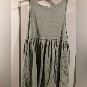 Free People FB Beach sage green cotton small sun dress